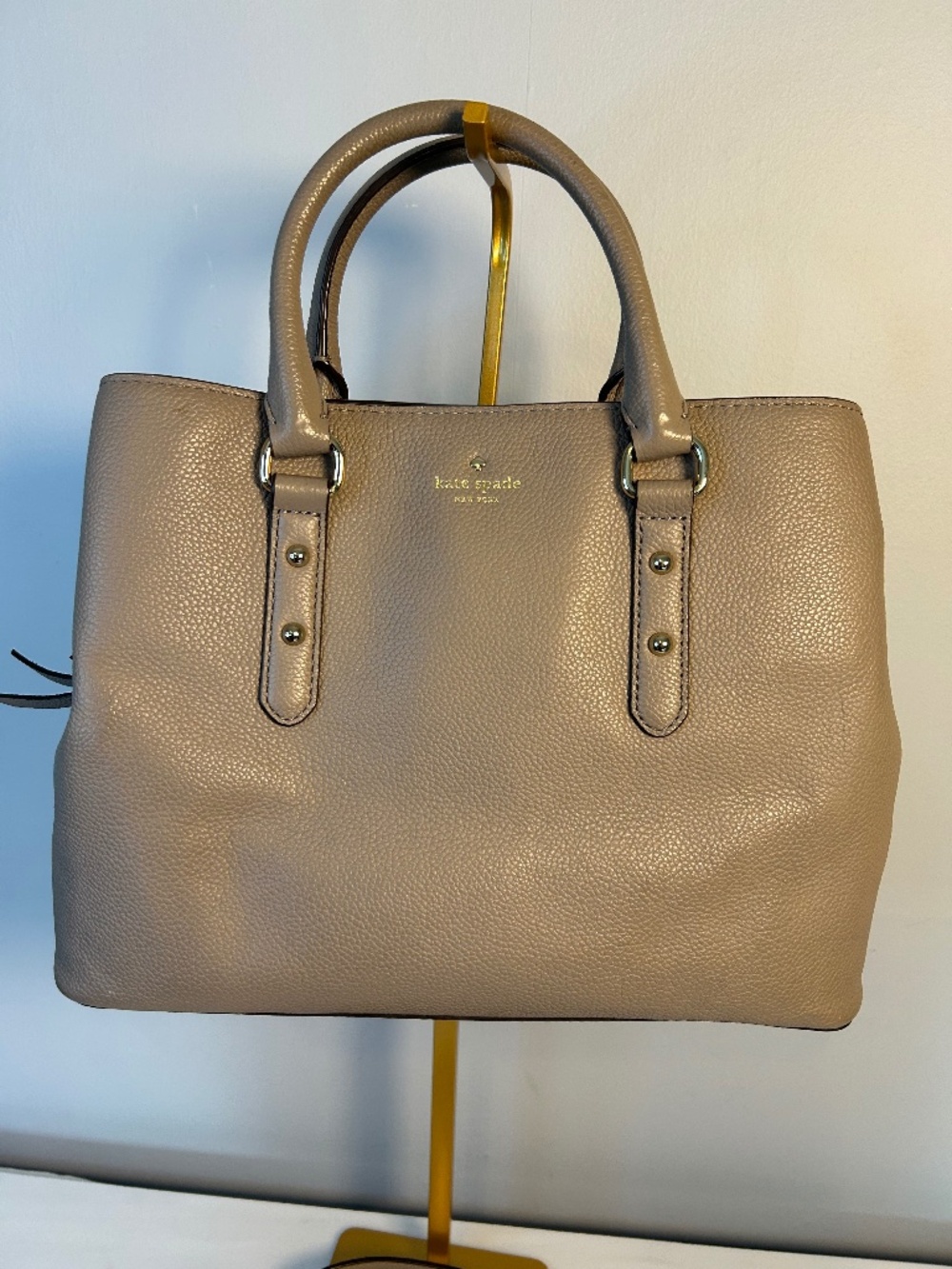 Kate Spade Larchmont Avenue Evangelie satchel Cityscape/Greyish brown Fall